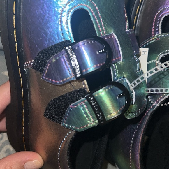 NWT- Doc Martins, girls velcro iridescent, double strap Mary Jane’s - Picture 2 of 6